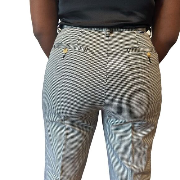 Tommy Hilfiger Houndstooth Plaid Check Trousers Slacks - Picture 3 of 14